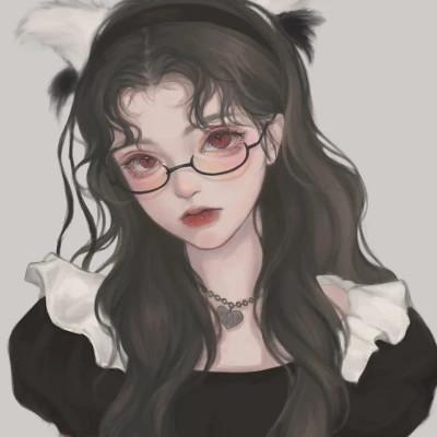 手绘头像女生唯美精致