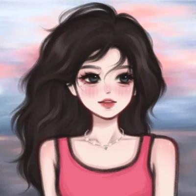 手绘头像女生唯美精致