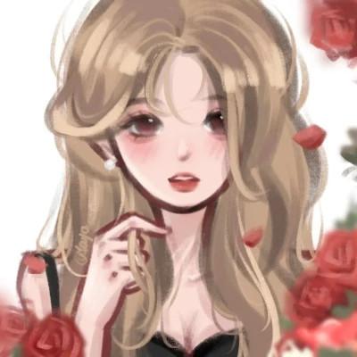手绘头像女生唯美精致