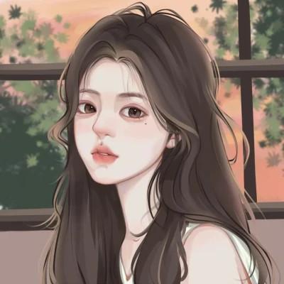 手绘头像女生唯美精致