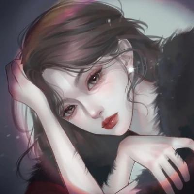 手绘头像女生唯美精致