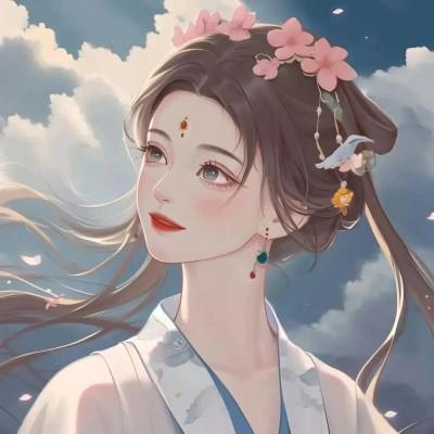 手绘头像女生唯美精致