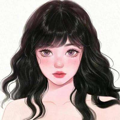 手绘头像女生唯美精致
