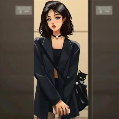 手绘头像女生唯美精致