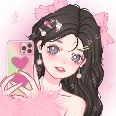 手绘头像女生唯美精致