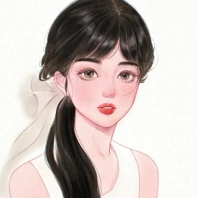 手绘头像女生唯美精致