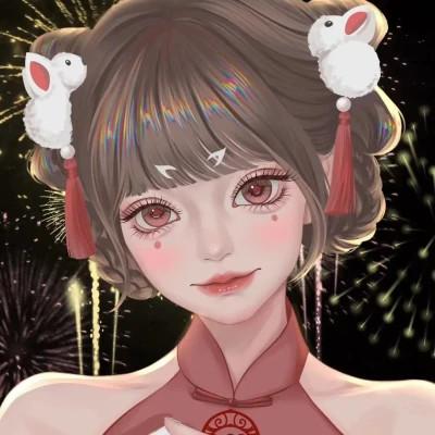 手绘头像女生唯美精致