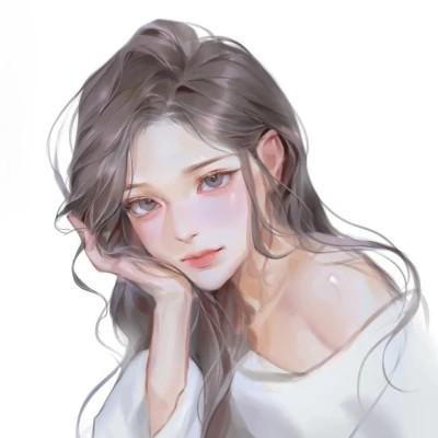 手绘头像女生唯美精致