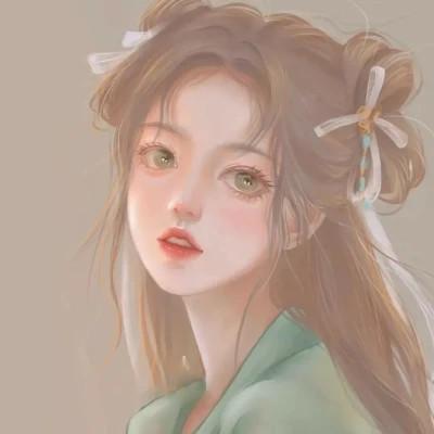 手绘头像女生唯美精致