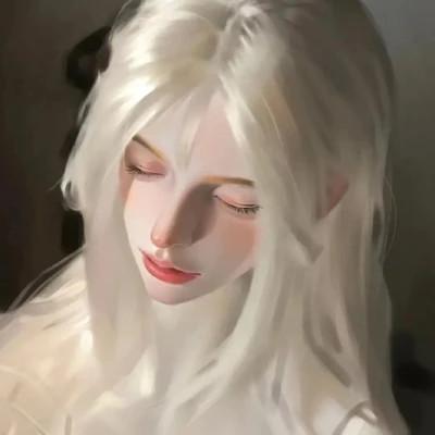手绘头像女生唯美精致