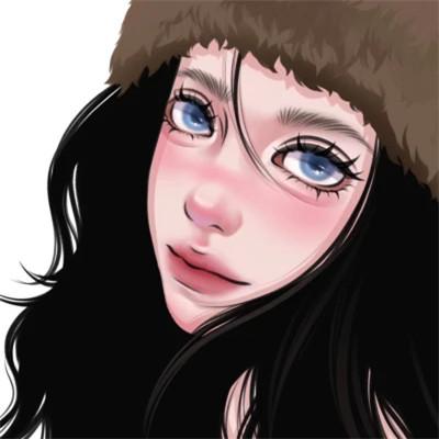 手绘头像女生唯美精致