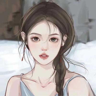 手绘头像女生唯美精致