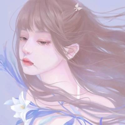 唯美优雅精致女生头像手绘图片