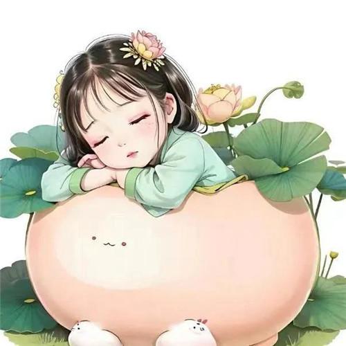 可爱睡觉打瞌睡摆烂小女生头像图片