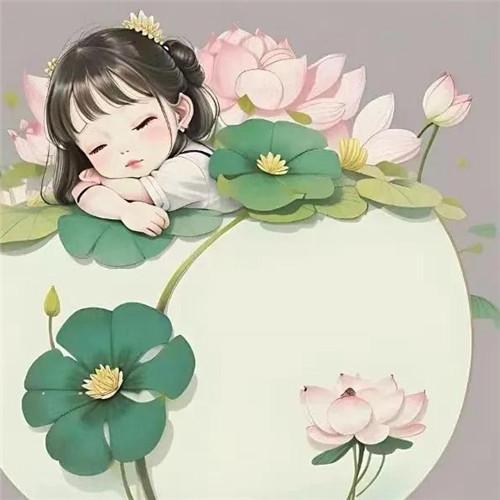 可爱睡觉打瞌睡摆烂小女生头像图片
