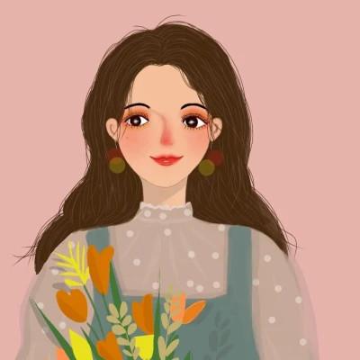 女生插画气质微信头像图片