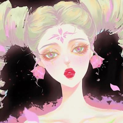女生插画气质微信头像图片