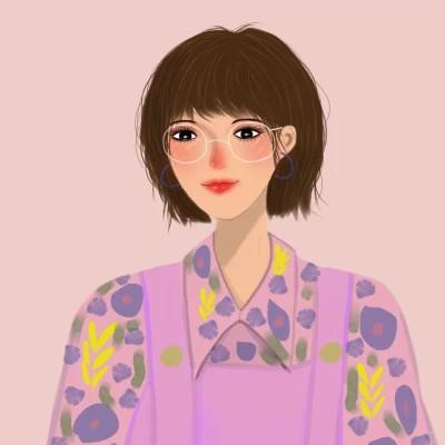 女生插画气质微信头像图片
