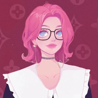女生插画气质微信头像图片