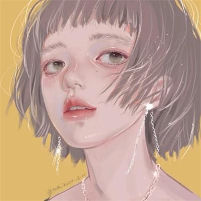 女生插画气质微信头像图片