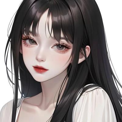 ai绘制女头像图片