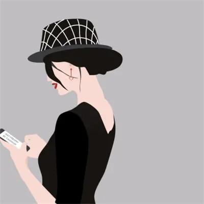 女生插画气质微信头像图片