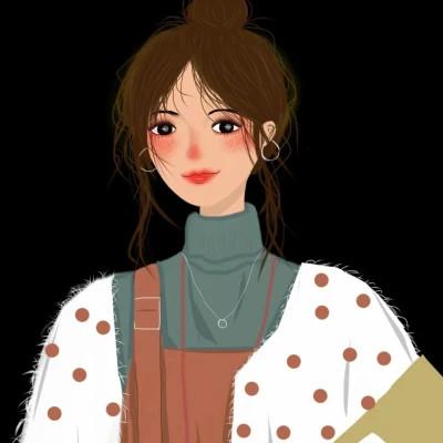 女生插画气质微信头像图片