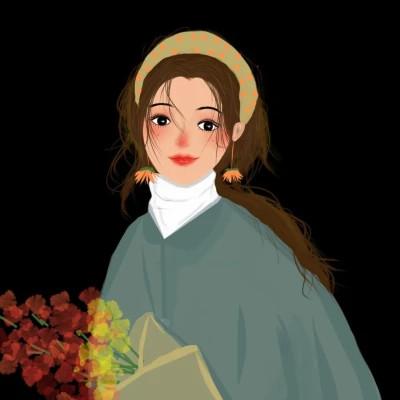 女生插画气质微信头像图片