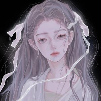 女生插画气质微信头像图片