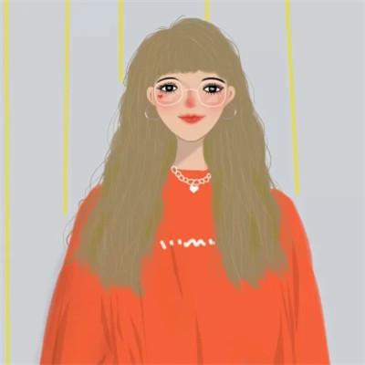 女生插画气质微信头像图片