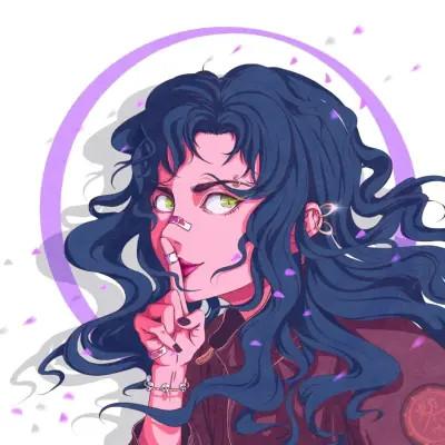 女生插画气质微信头像图片