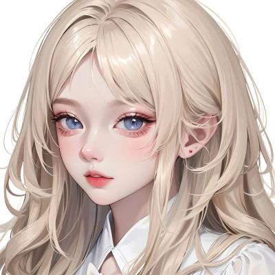 AI系动漫女生头像图片