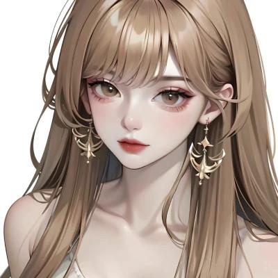 漂亮的手绘女头像