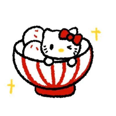 Hello Kitty新年可爱喜庆红色系列头像