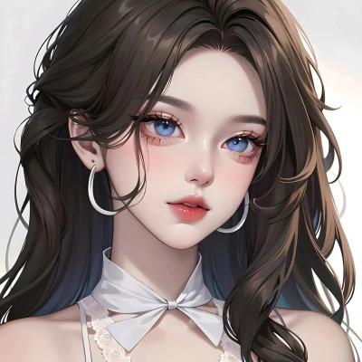 AI系动漫女生头像图片