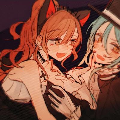 双女cp情侣头像