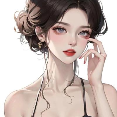 漂亮的手绘女头像