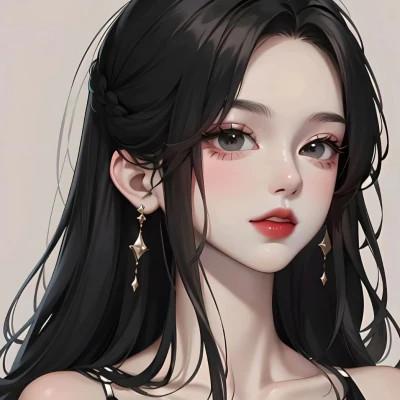 漂亮的手绘女头像
