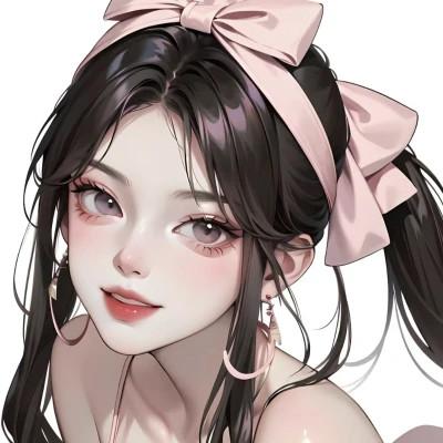 漂亮的手绘女头像