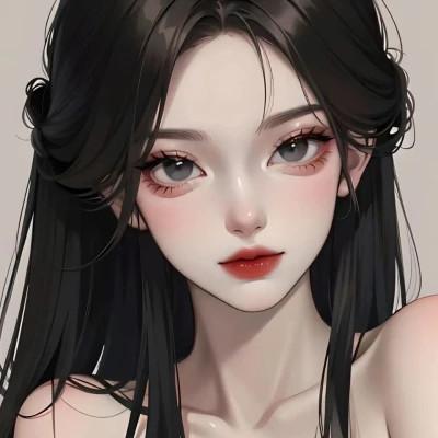 漂亮的手绘女头像