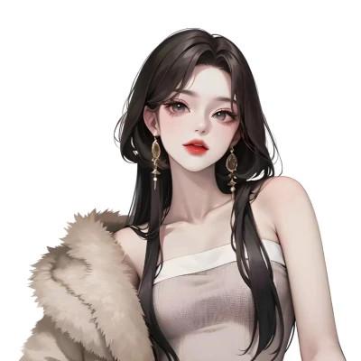 漂亮的手绘女头像