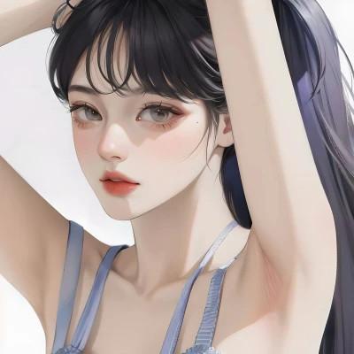 AI系动漫女生头像图片