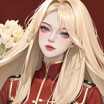 AI系动漫女生头像图片