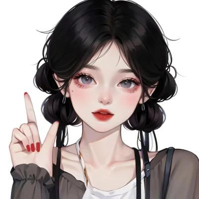 漂亮的手绘女头像