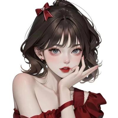 漂亮的手绘女头像