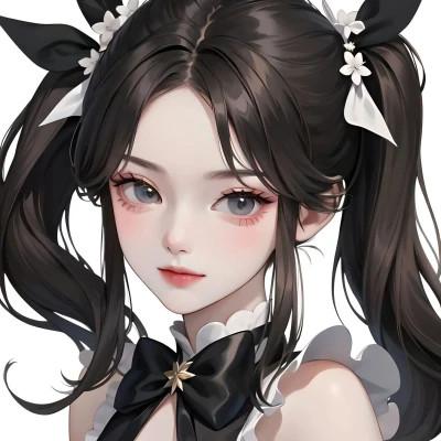AI系动漫女生头像图片