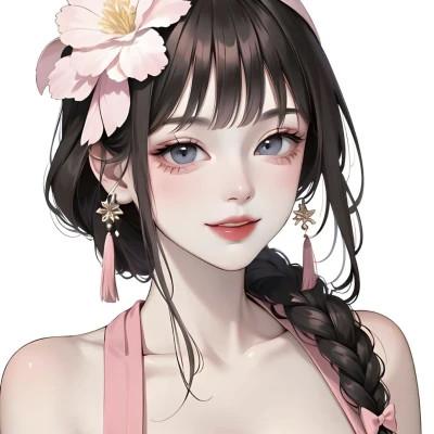 漂亮的手绘女头像