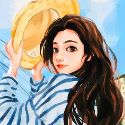 好看的手绘头像女生唯美