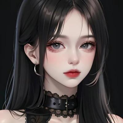 漂亮的手绘女头像
