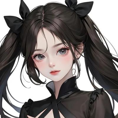 AI系动漫女生头像图片